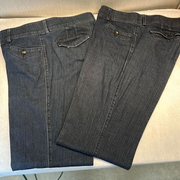 Dockers Womens Denim Trousers Jeans Sz 10 Elastic Stretch Waist Lot Set - Picture 1 of 11